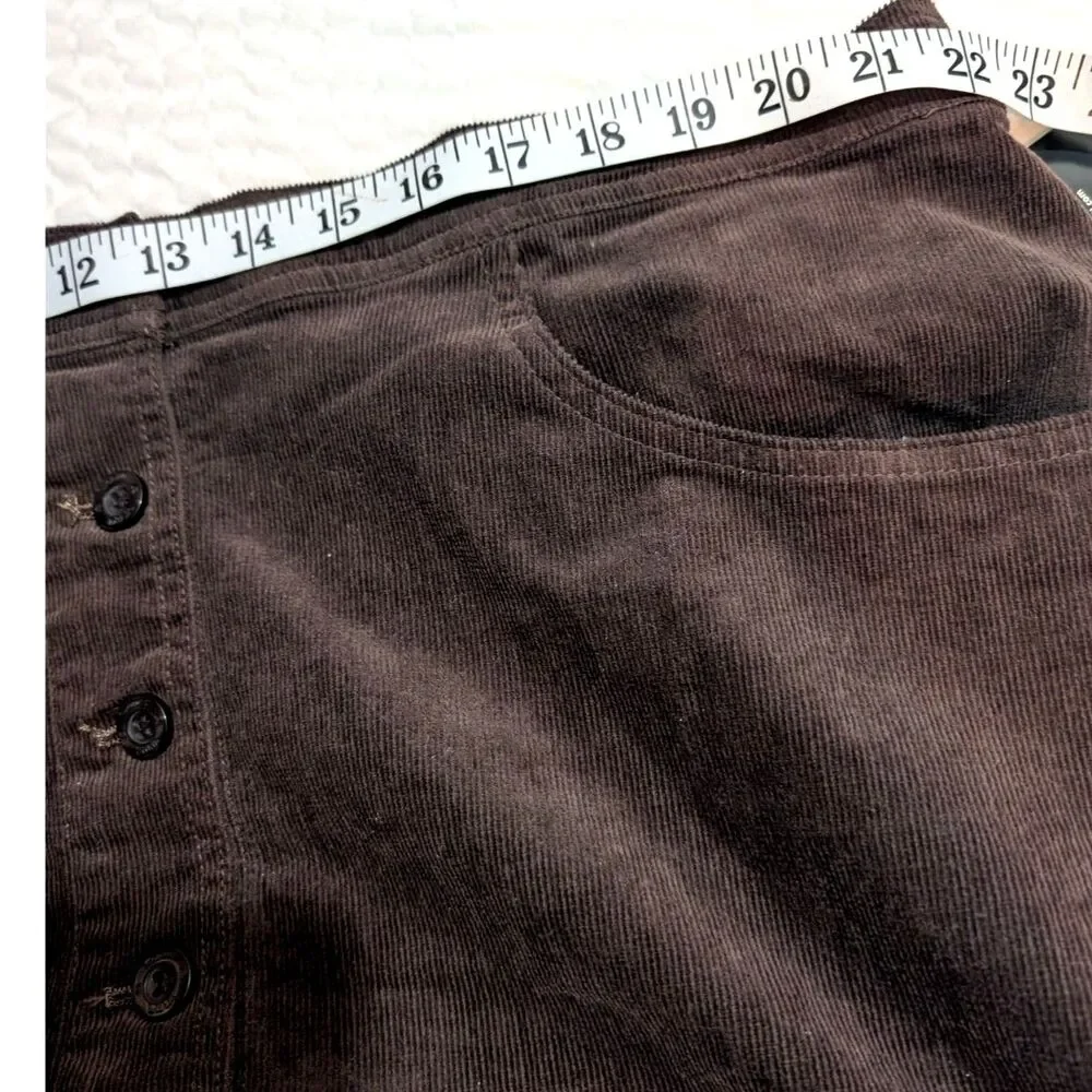 Women's Corduroy Skirt -Women Within- Brown Size 24W